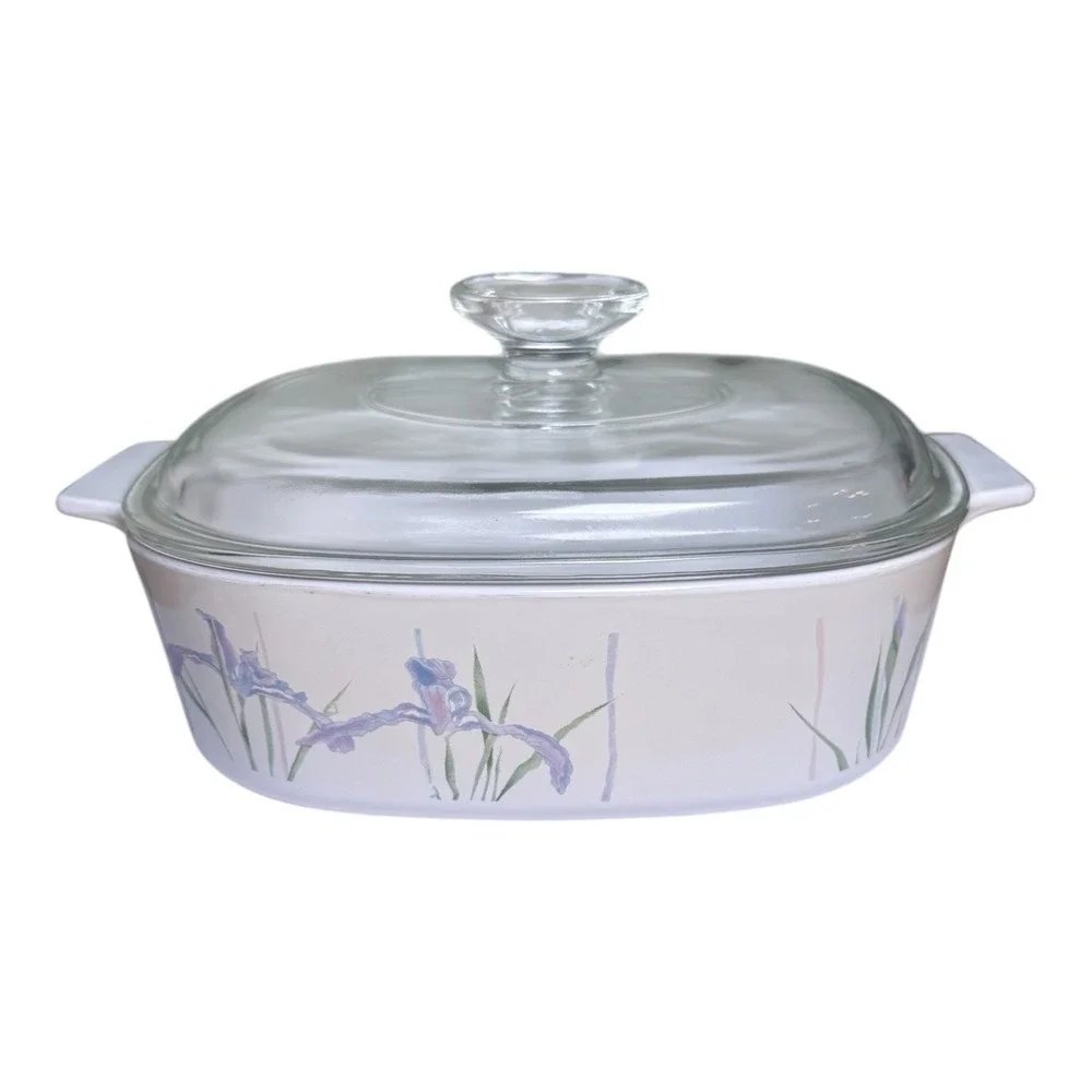 Corning Ware Shadow Iris Casserole Dish with Lid, A-2-B, 2 Liter 8